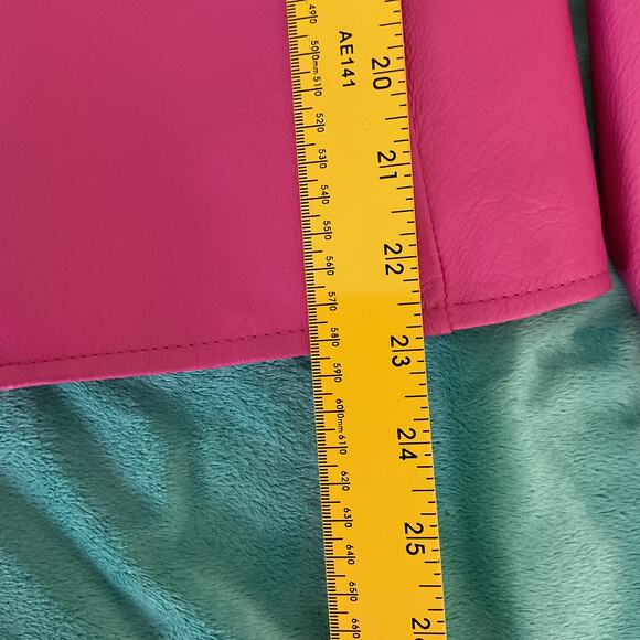 Worthington JCPenneys Womens Pink Genuine Leather Jacket Medium - Picture 6 of 8